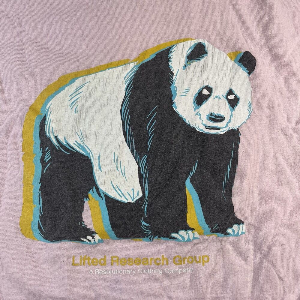 LRG Lifted Research Group Vintage Pink Panda Tshirt M